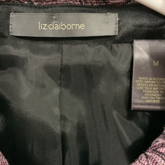 Liz Claiborne purple and black Tapestry style jacket with snaps good condition - Picture 4 of 8